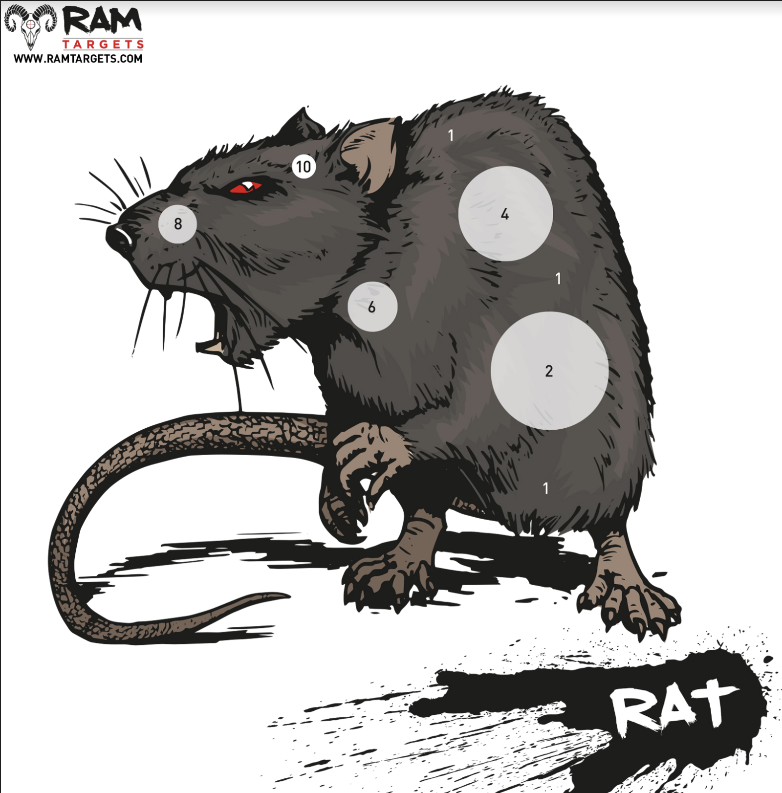 Afbeelding van Ram Targets Schietkaarten 14x14 Rat